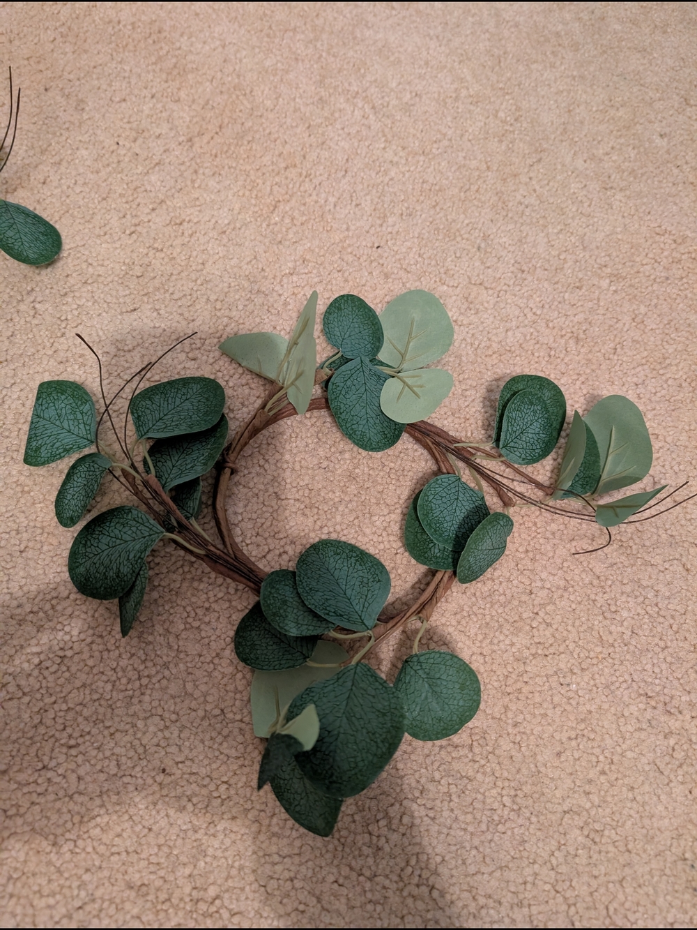 Round Faux Eucalyptus Rings